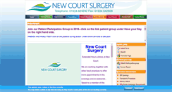 Desktop Screenshot of newcourtsurgery.nhs.uk